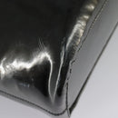CELINE Shoulder Bag Enamel Black Auth ar12829-17