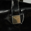 CELINE Shoulder Bag Enamel Black Auth ar12829-19