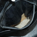 CELINE Shoulder Bag Enamel Black Auth ar12829-11