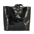 CELINE Shoulder Bag Enamel Black Auth ar12829-2