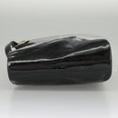 CELINE Shoulder Bag Enamel Black Auth ar12829-3