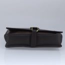 Salvatore Ferragamo Gancini Clutch Bag Leather Brown Auth ar12841-6
