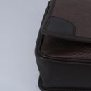 Salvatore Ferragamo Gancini Clutch Bag Leather Brown Auth ar12841-7
