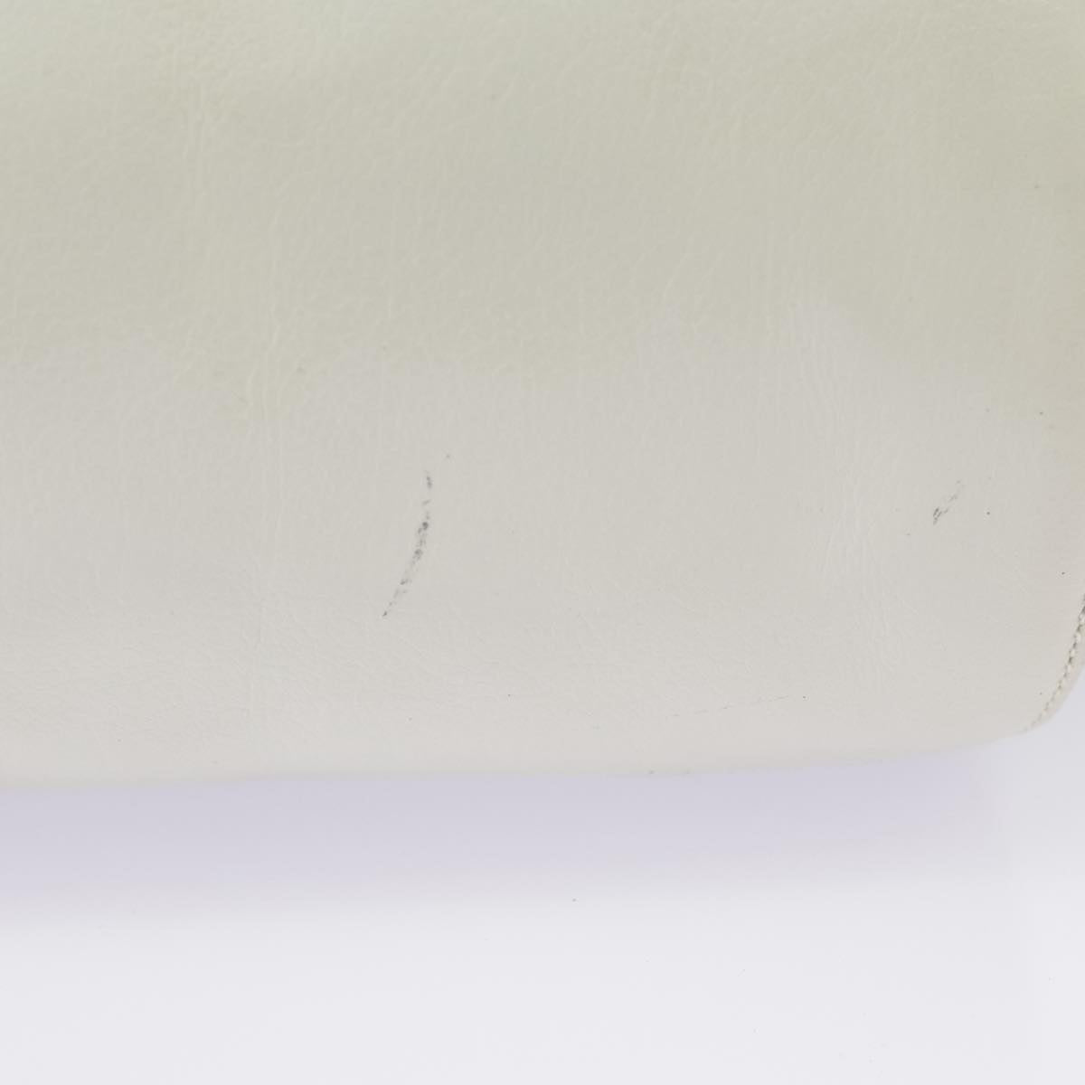 LOEWE Shoulder Bag Leather White Auth ar12842