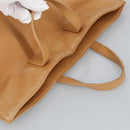 LOEWE Anagram Tote Bag Leather Beige Gold Auth ar12843-6