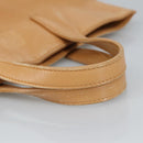 LOEWE Anagram Tote Bag Leather Beige Gold Auth ar12843-7