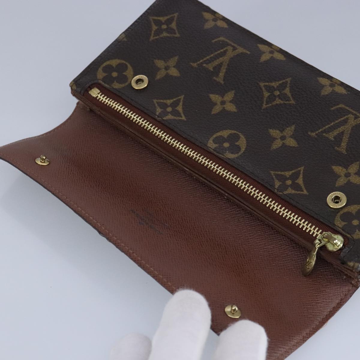 LOUIS VUITTON Monogram Portefeuille Acordion Long Wallet M58008 LV Auth ar12847