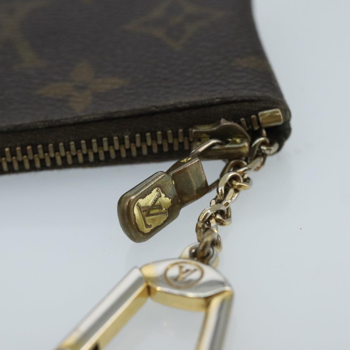 LOUIS VUITTON Monogram Pochette Cles Coin Purse M60033 LV Auth ar12881