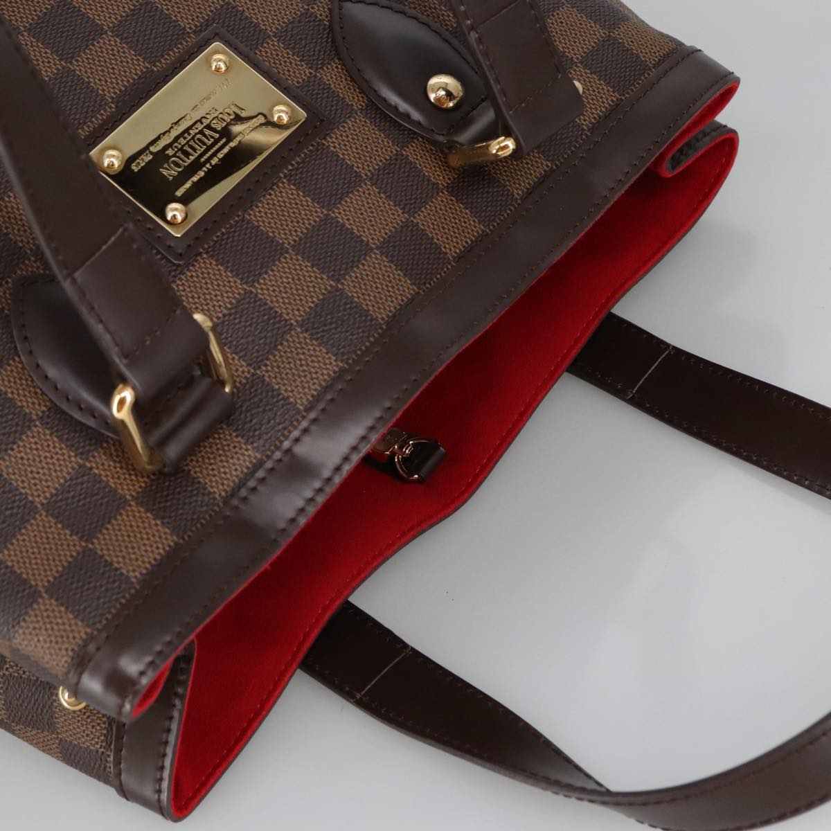 LOUIS VUITTON Damier Ebene Hampstead PM Tote Bag N51205 LV Auth ar12896A