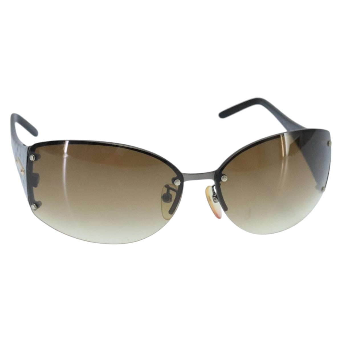 CELINE Sunglasses plastic Brown Auth ar12916