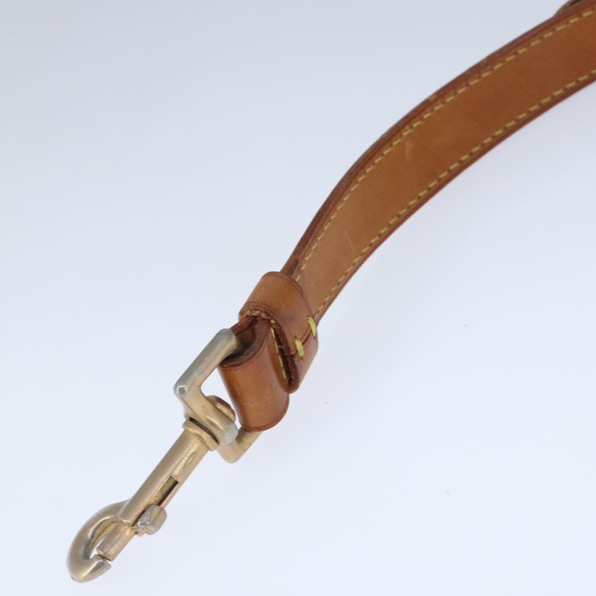 LOUIS VUITTON Adjustable Shoulder Strap Leather 35.4""-42.1"" Beige Auth ar12939