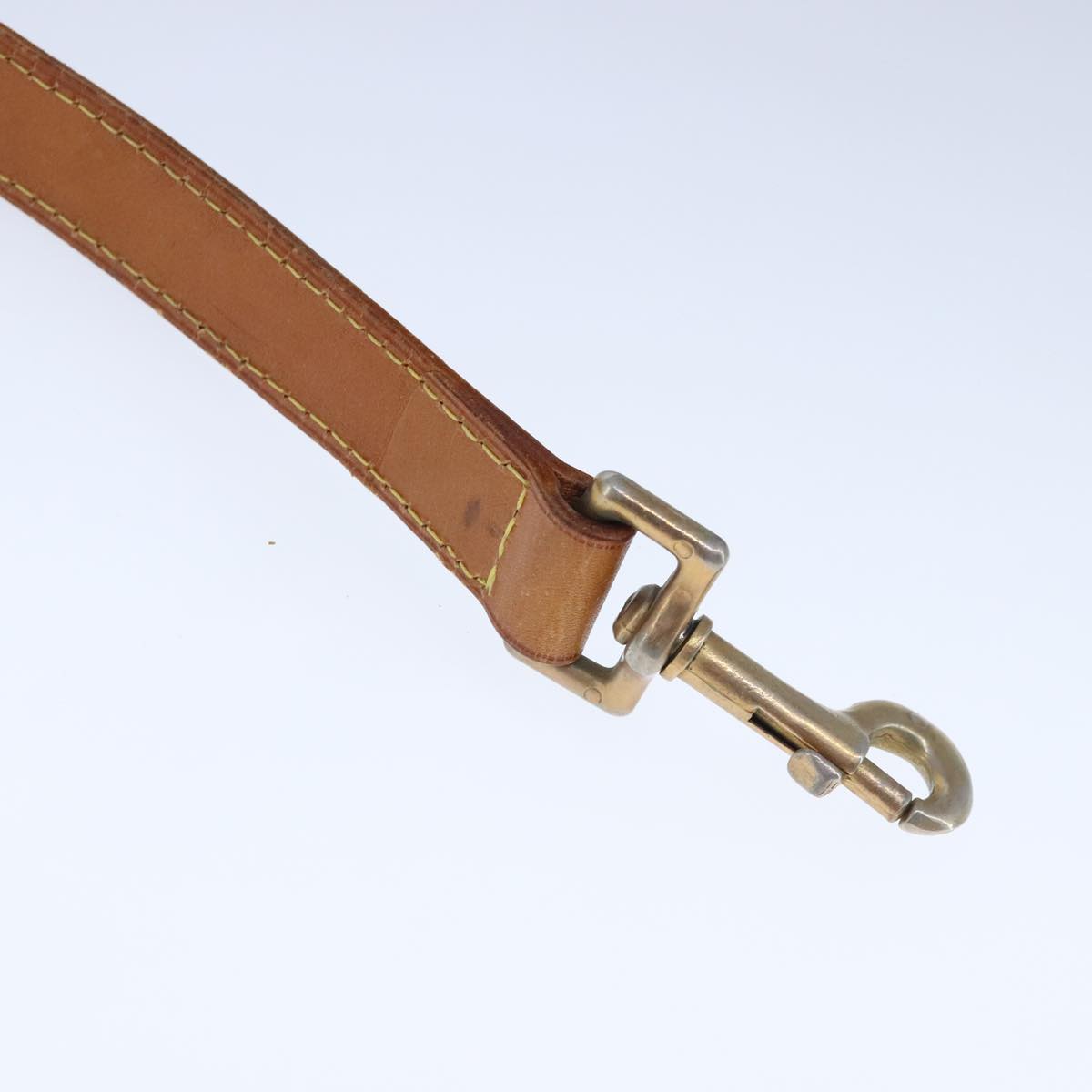 LOUIS VUITTON Adjustable Shoulder Strap Leather 35.4""-42.1"" Beige Auth ar12939