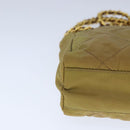 PRADA Chain Shoulder Bag Nylon Beige Gold Auth ar12953-14