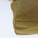 PRADA Chain Shoulder Bag Nylon Beige Gold Auth ar12953-9