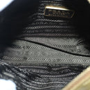 PRADA Chain Shoulder Bag Nylon Beige Gold Auth ar12953-10