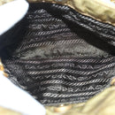 PRADA Chain Shoulder Bag Nylon Beige Gold Auth ar12953-23