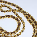 PRADA Chain Shoulder Bag Nylon Beige Gold Auth ar12953-8