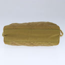 PRADA Chain Shoulder Bag Nylon Beige Gold Auth ar12953-5