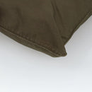 PRADA Shoulder Bag Nylon Khaki Silver Auth ar12956-12