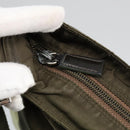 PRADA Shoulder Bag Nylon Khaki Silver Auth ar12956-15