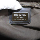 PRADA Shoulder Bag Nylon Khaki Silver Auth ar12956-20