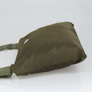 PRADA Shoulder Bag Nylon Khaki Silver Auth ar12956-5