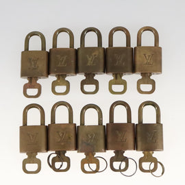 LOUIS VUITTON Padlock 10set metal Gold Tone LV Auth ar12969 - 0