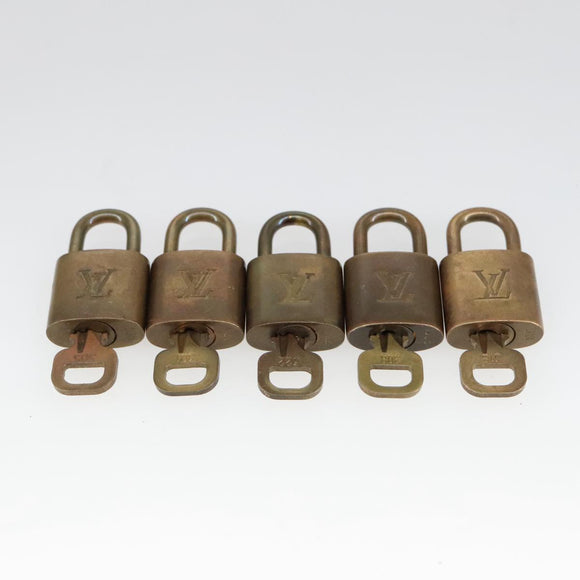 LOUIS VUITTON Padlock 10set metal Gold Tone LV Auth ar12969