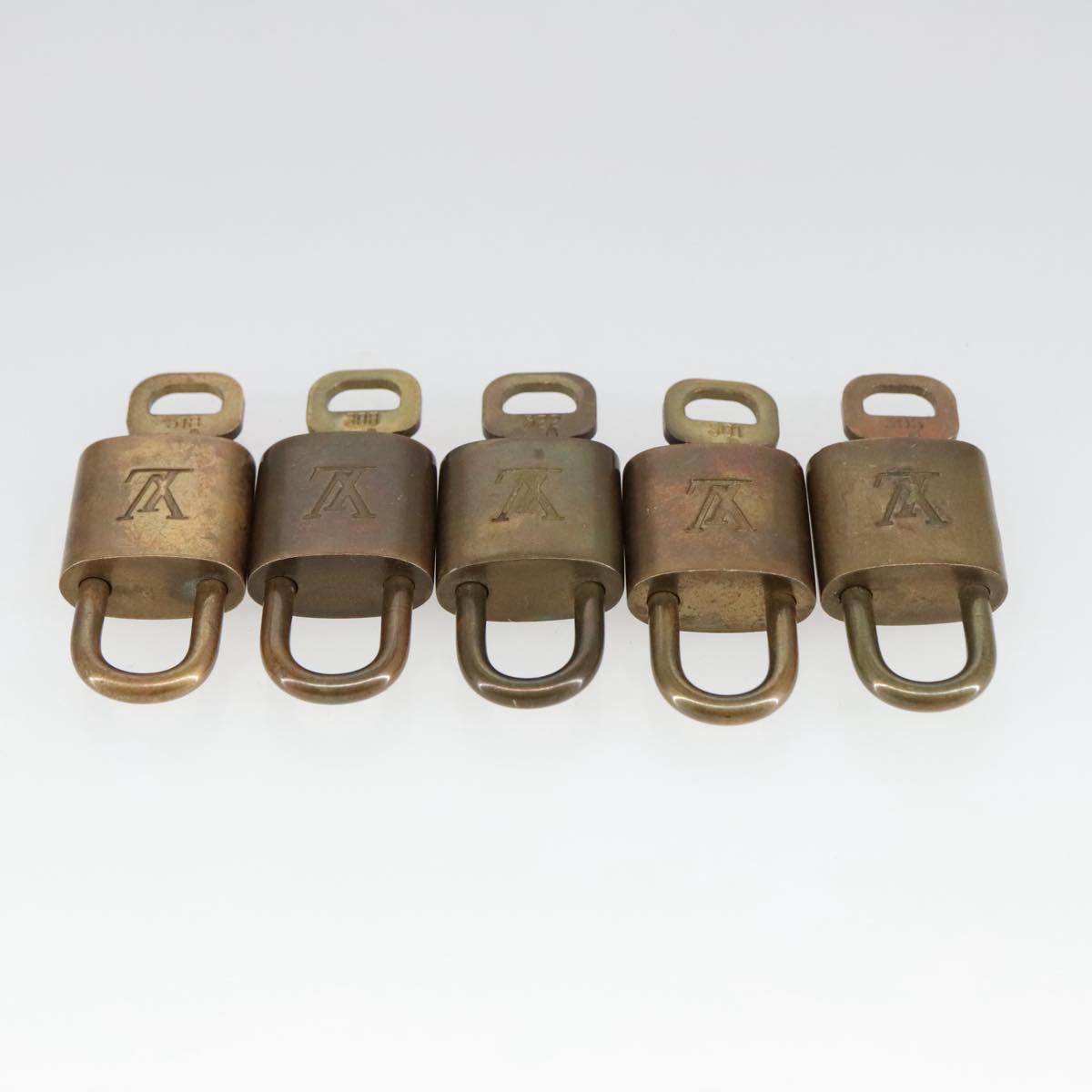 LOUIS VUITTON Padlock 10set metal Gold Tone LV Auth ar12969