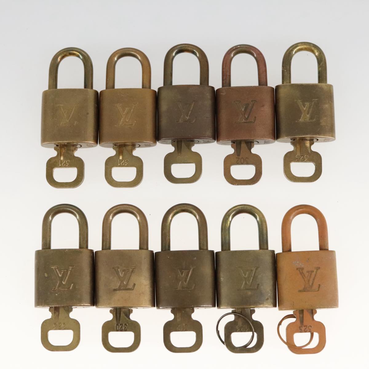 LOUIS VUITTON Padlock 10set metal Gold Tone LV Auth ar12970 - 0