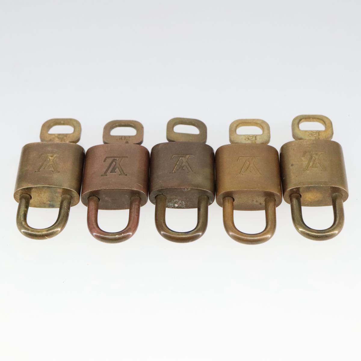 LOUIS VUITTON Padlock 10set metal Gold Tone LV Auth ar12970