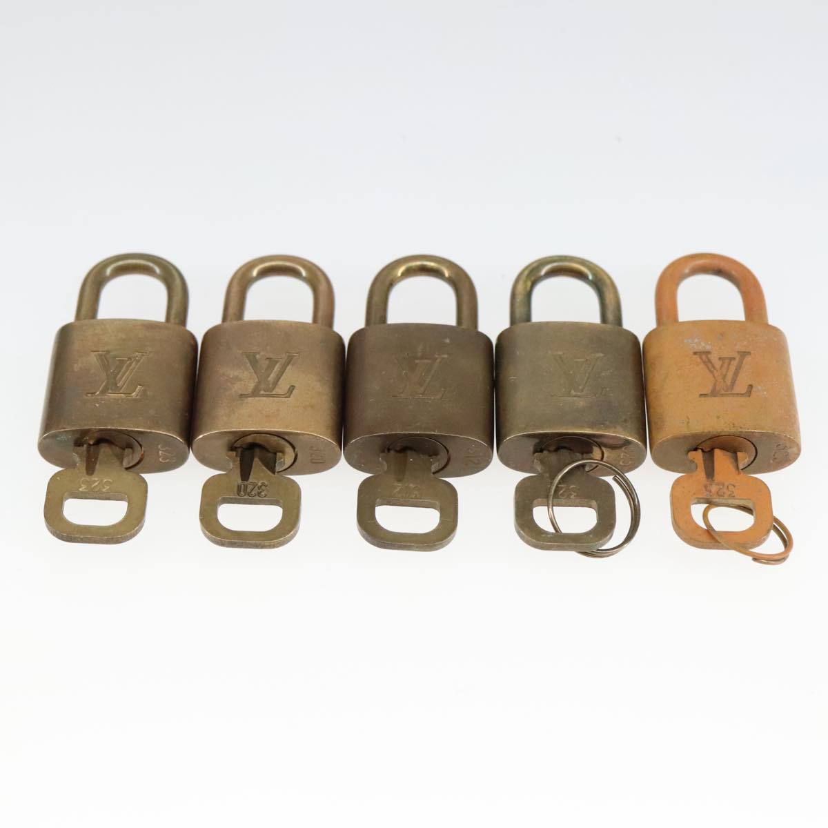 LOUIS VUITTON Padlock 10set metal Gold Tone LV Auth ar12970