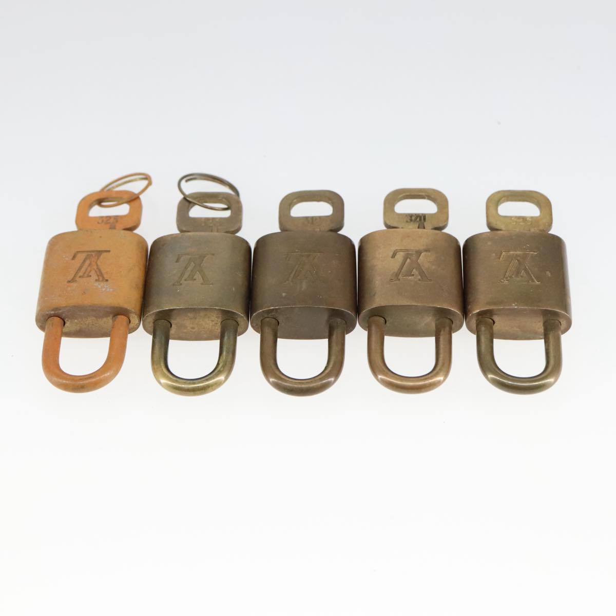 LOUIS VUITTON Padlock 10set metal Gold Tone LV Auth ar12970