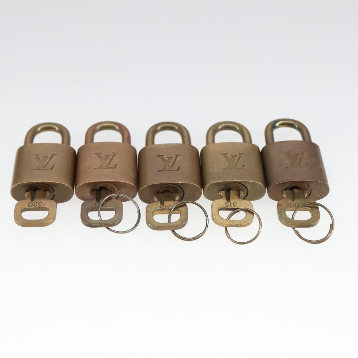 LOUIS VUITTON Padlock 10set metal Gold Tone LV Auth ar12971