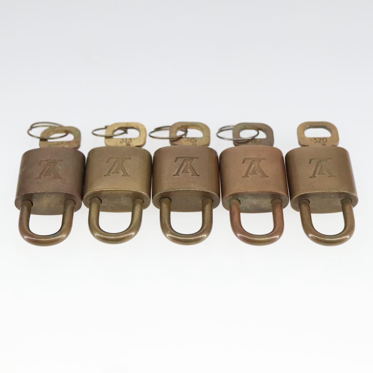 LOUIS VUITTON Padlock 10set metal Gold Tone LV Auth ar12971