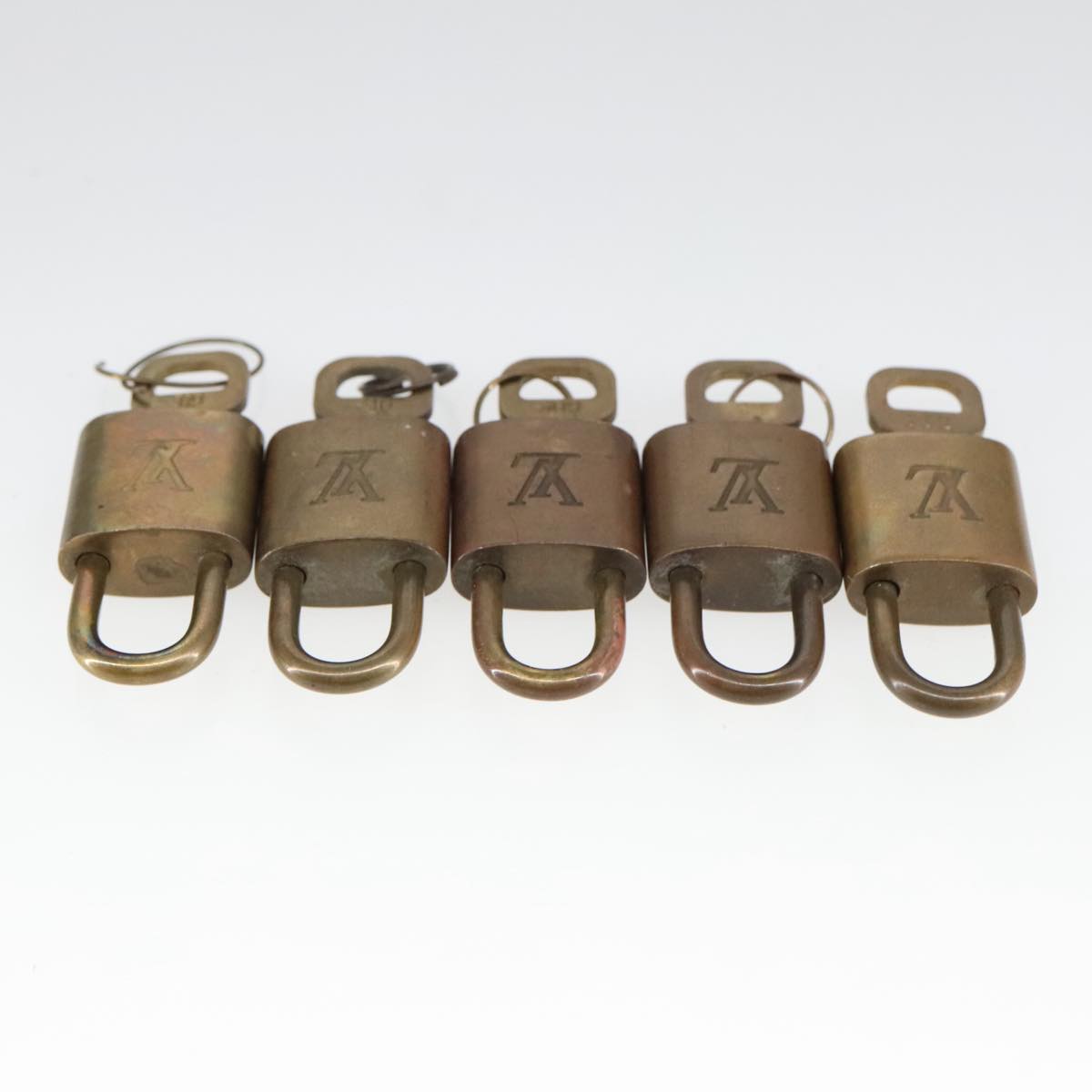 LOUIS VUITTON Padlock 10set metal Gold Tone LV Auth ar12972