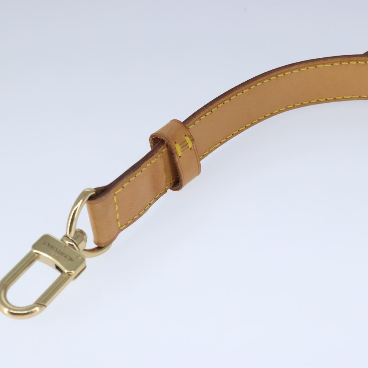 LOUIS VUITTON Adjustable Shoulder Strap Leather 35.8""-43.3"" Beige Auth ar12974