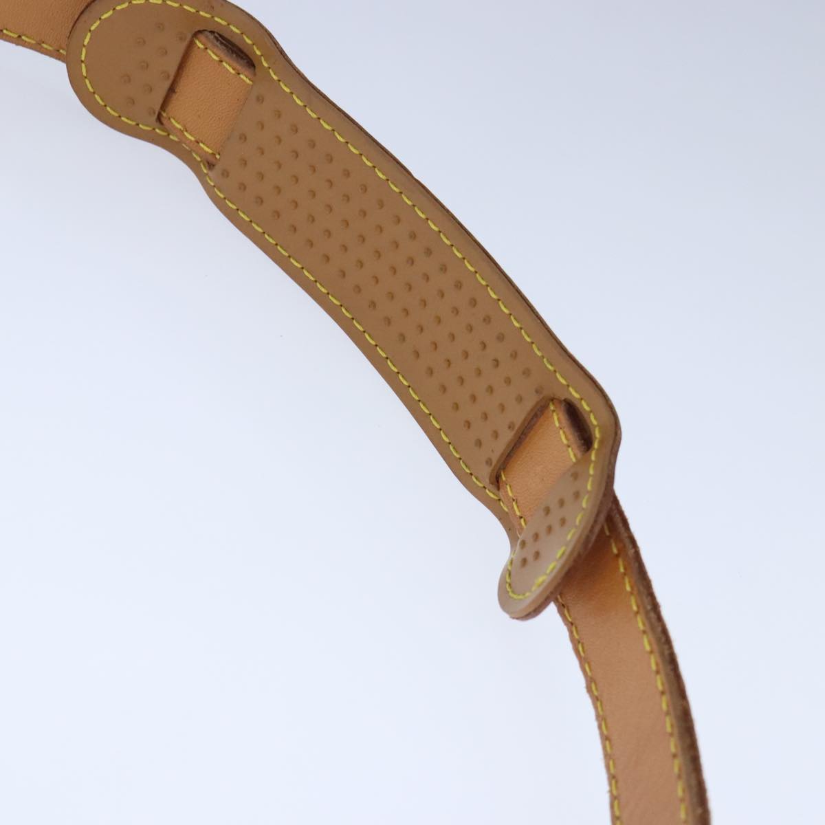 LOUIS VUITTON Adjustable Shoulder Strap Leather 35.8""-43.3"" Beige Auth ar12974