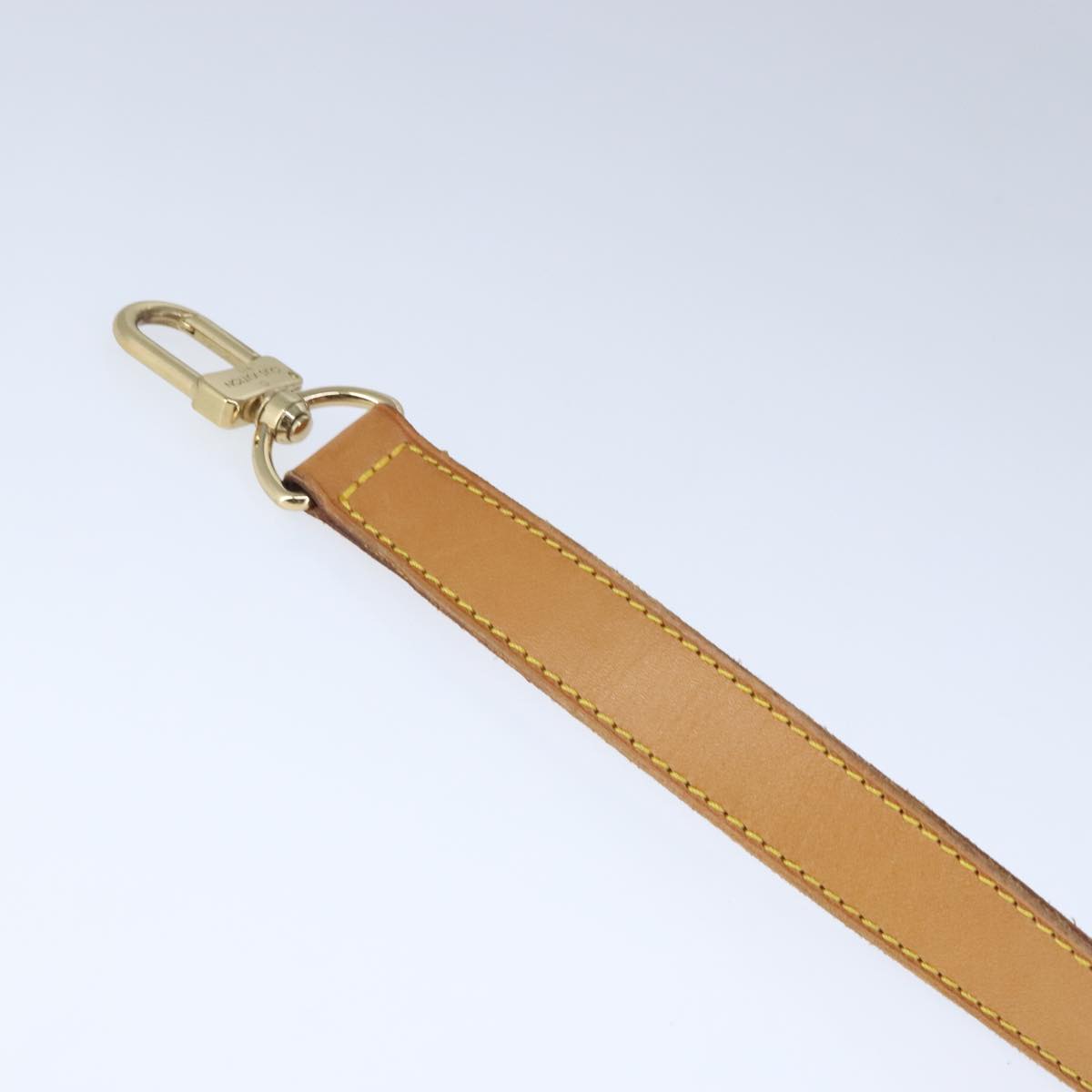 LOUIS VUITTON Adjustable Shoulder Strap Leather 35.8""-43.3"" Beige Auth ar12974