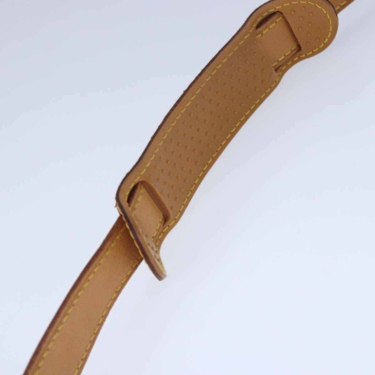 LOUIS VUITTON Adjustable Shoulder Strap Leather 35""-42.9"" Beige Auth ar12975