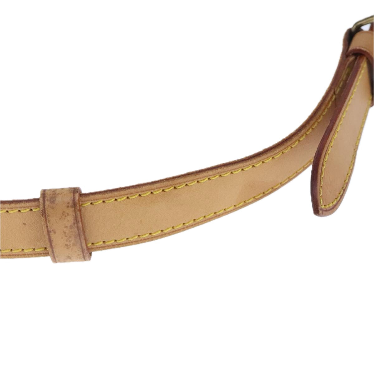 LOUIS VUITTON Adjustable Shoulder Strap Leather 35""-42.9"" Beige Auth ar12975