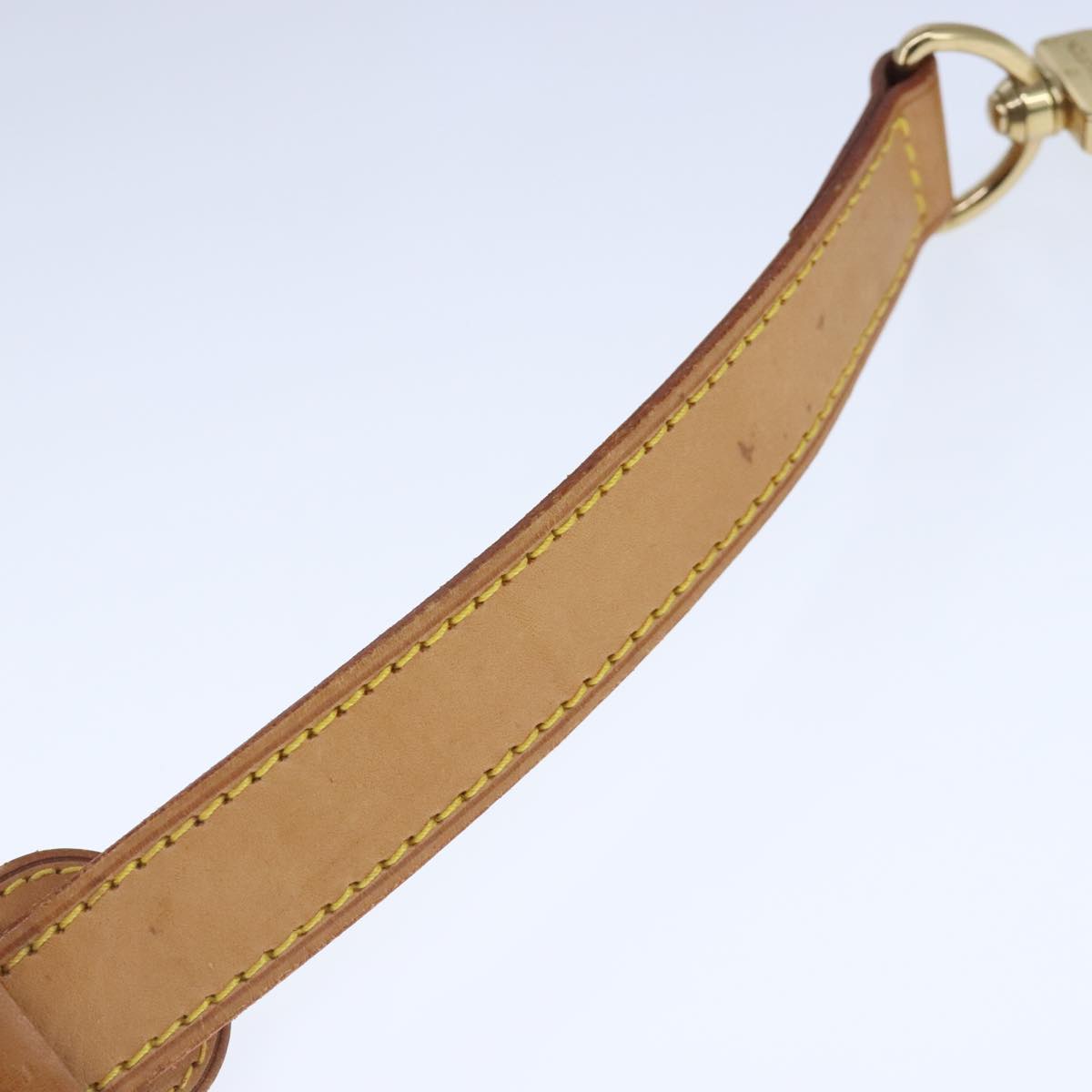 LOUIS VUITTON Adjustable Shoulder Strap Leather 35""-42.9"" Beige Auth ar12975