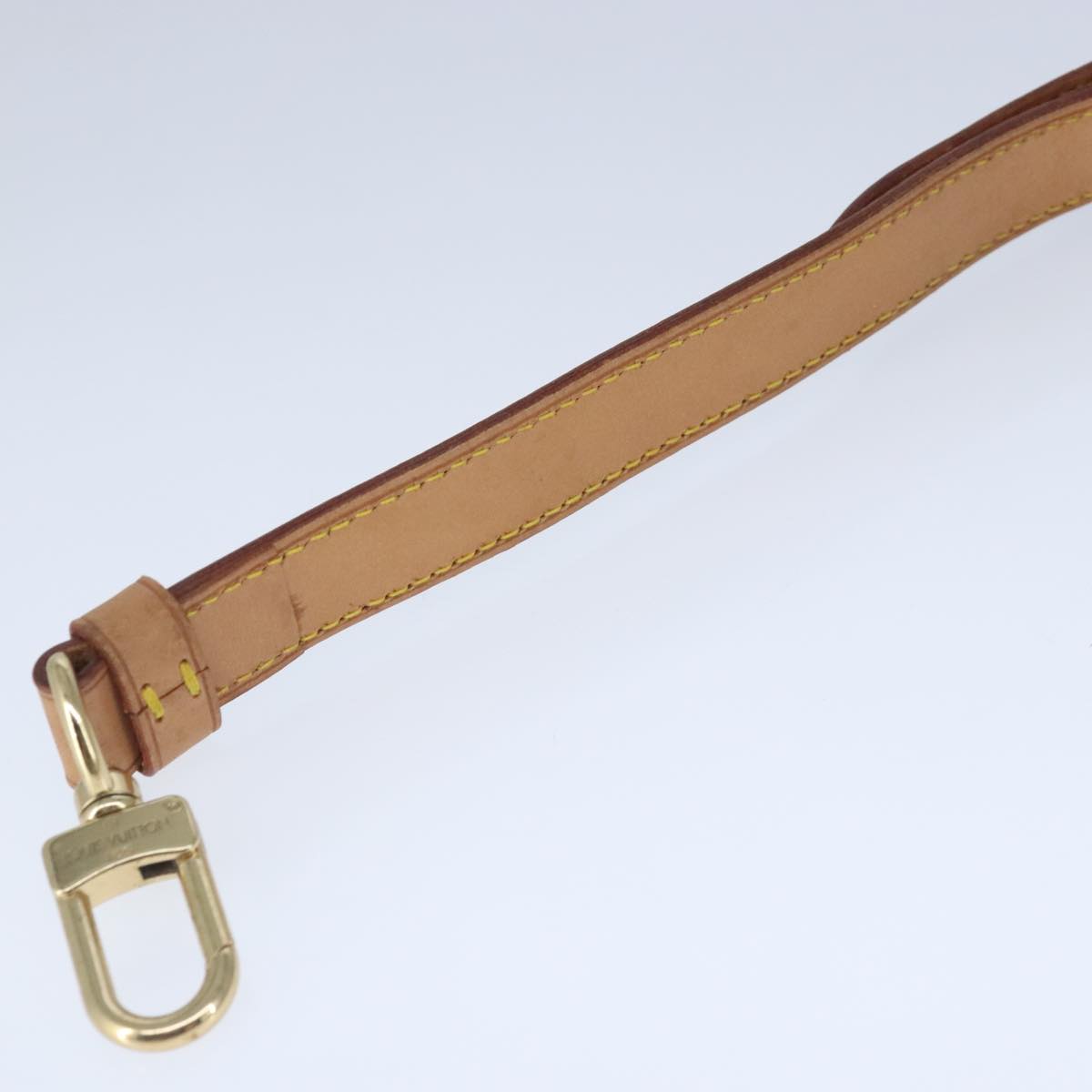 LOUIS VUITTON Adjustable Shoulder Strap Leather 28.7""-38.6"" Beige Auth ar12976