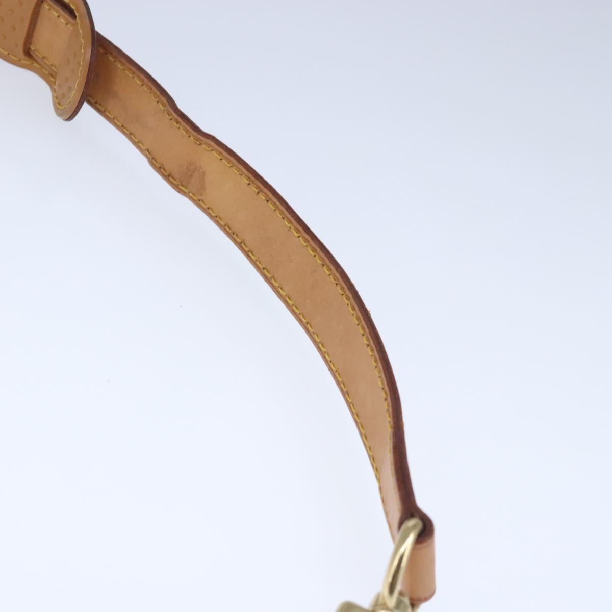 LOUIS VUITTON Adjustable Shoulder Strap Leather 28.7""-38.6"" Beige Auth ar12976