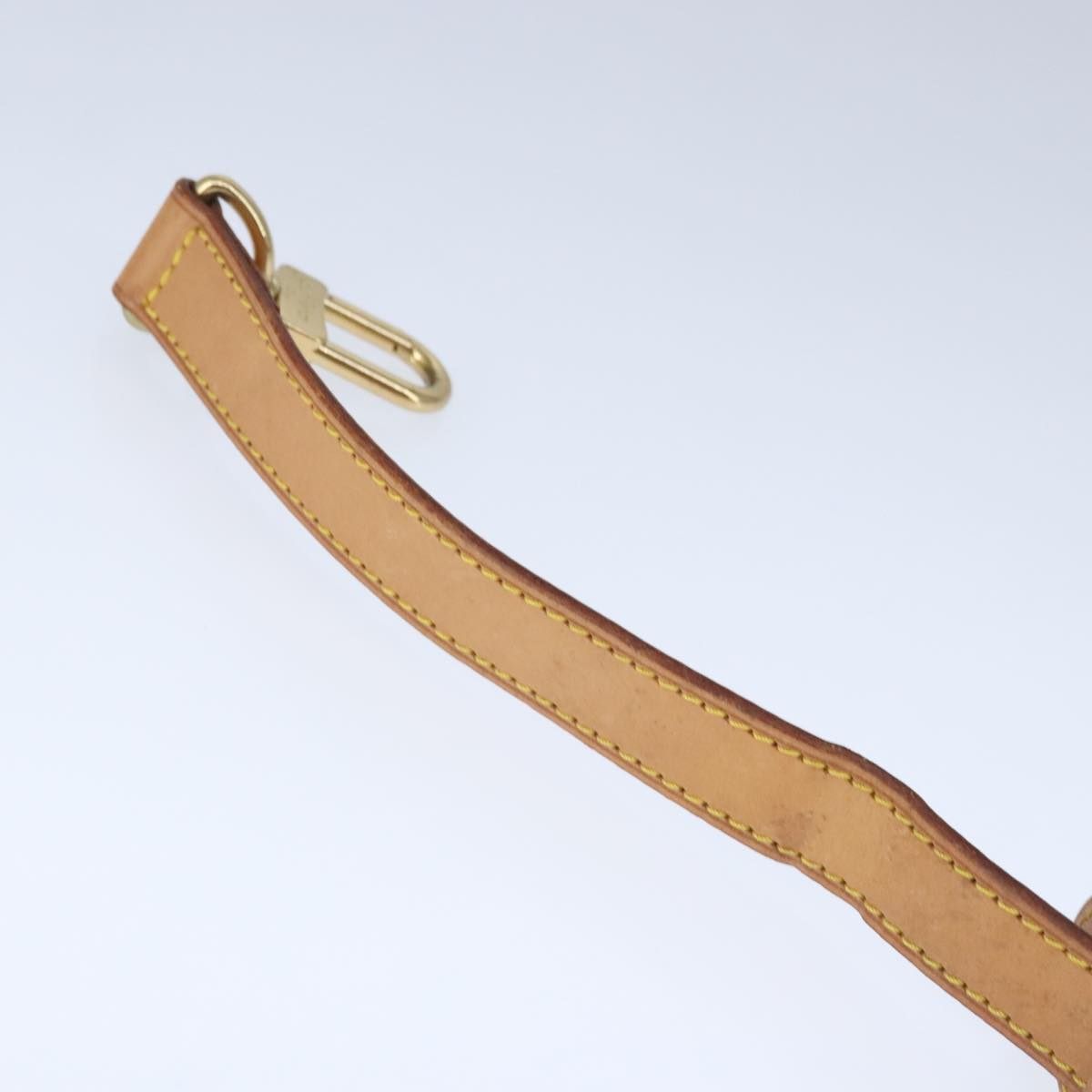 LOUIS VUITTON Adjustable Shoulder Strap Leather 28.7""-38.6"" Beige Auth ar12976