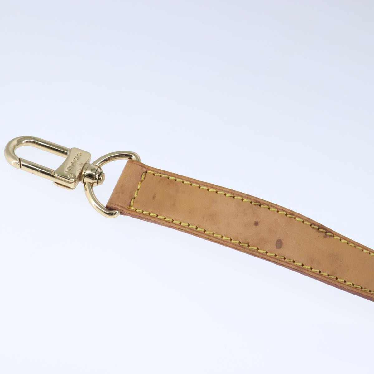 LOUIS VUITTON Adjustable Shoulder Strap Leather 35.4""-42.9"" Beige Auth ar12977