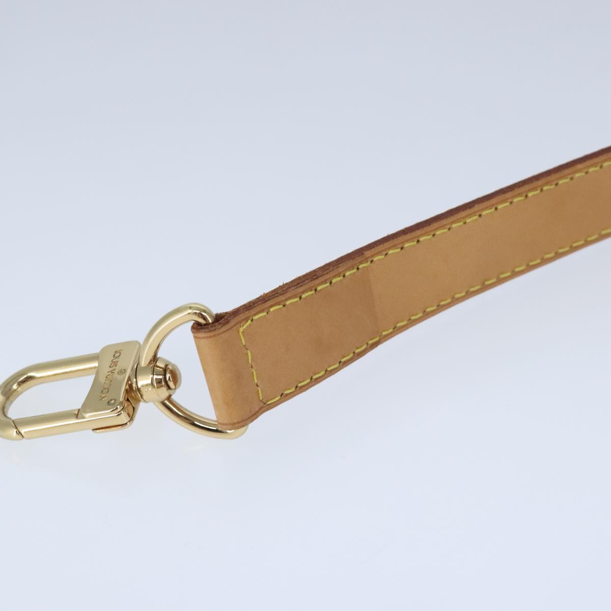 LOUIS VUITTON Adjustable Shoulder Strap Leather 35.4""-42.9"" Beige Auth ar12977