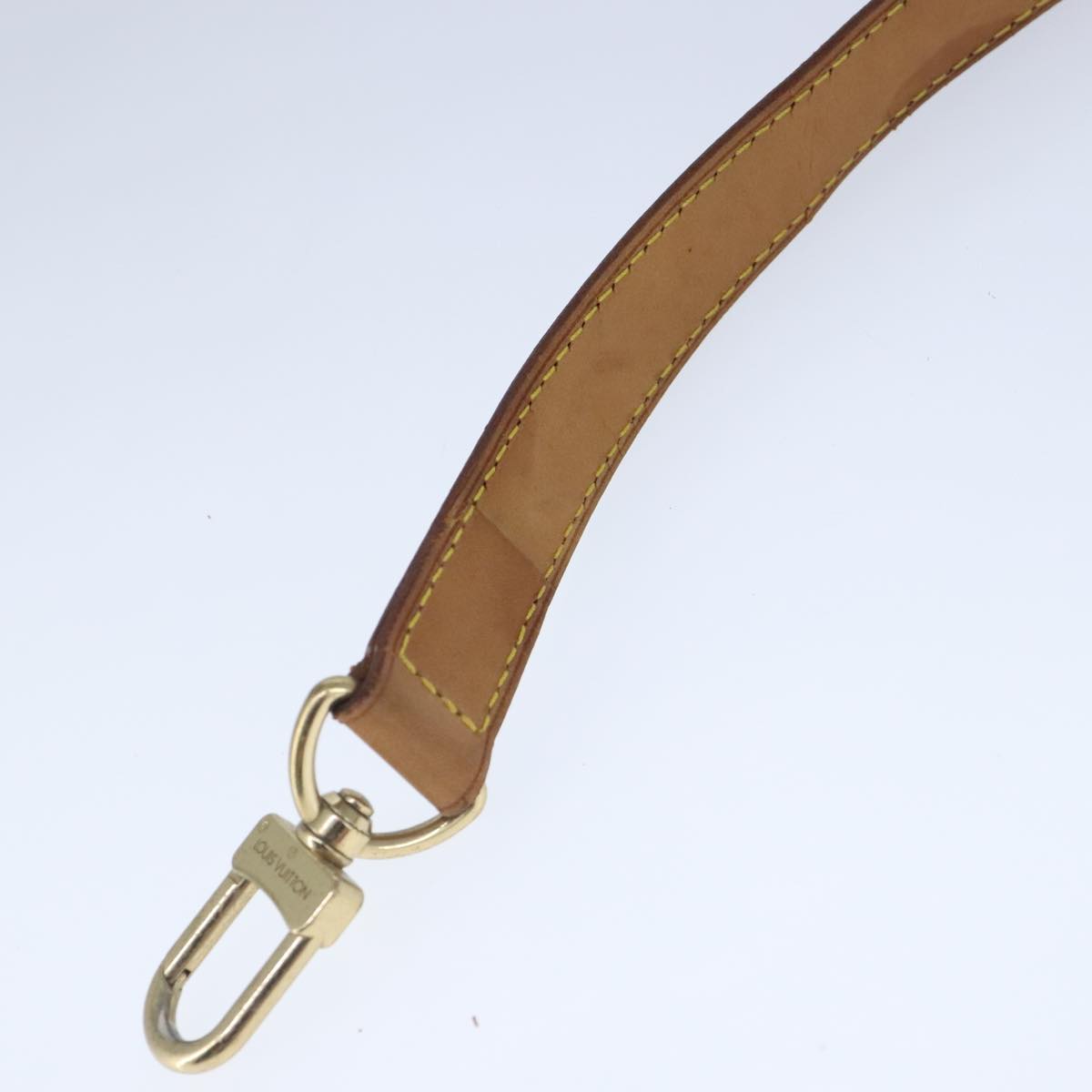 LOUIS VUITTON Adjustable Shoulder Strap Leather 35.8""-42.9"" Beige Auth ar12978