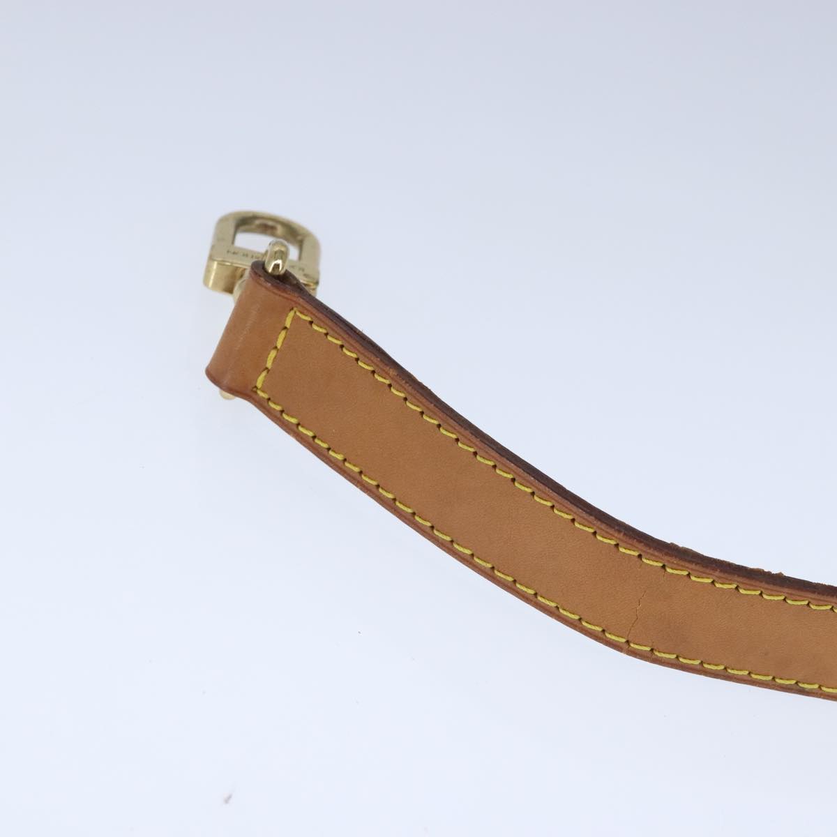 LOUIS VUITTON Adjustable Shoulder Strap Leather 35.4""-43.3"" Beige Auth ar12979