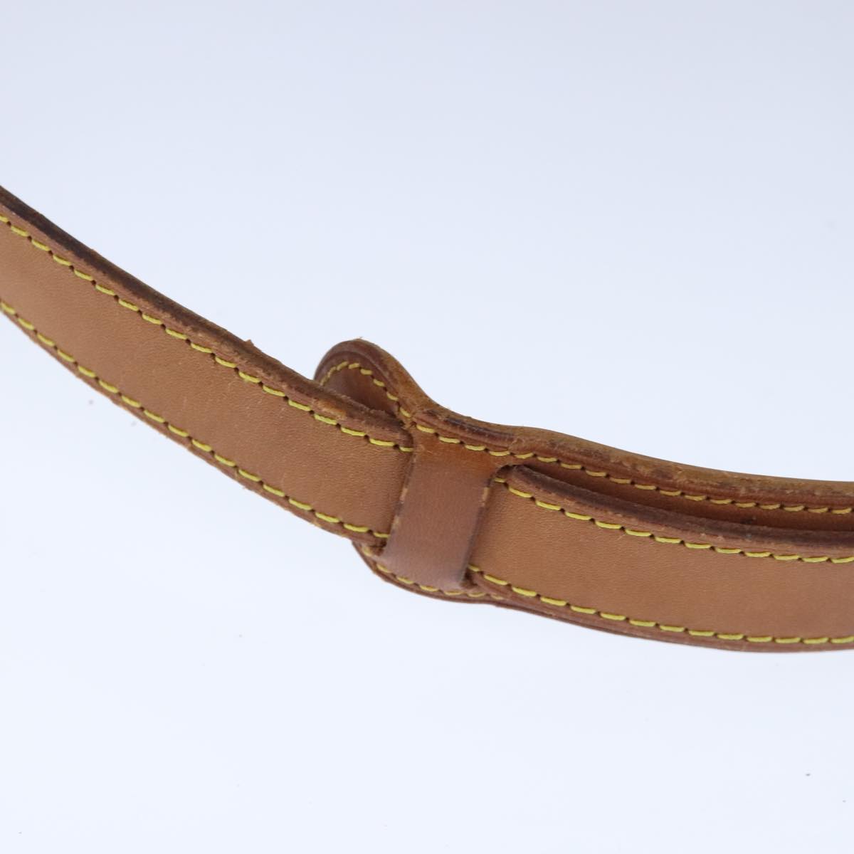 LOUIS VUITTON Adjustable Shoulder Strap Leather 35.4""-43.3"" Beige Auth ar12979